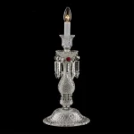 Vosges Crystal 1-Light Table Lamp II, 23" in Polished Chrome in polished chrome