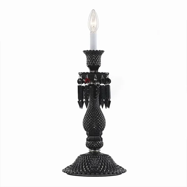 Vosges Crystal 1-Light Table Lamp, 23" in Polished Chrome in polished chrome