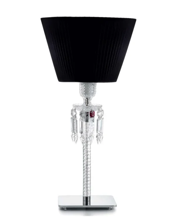 Vosges Crystal 1-Light Table Lamp III, 23" in Polished Chrome in polished chrome
