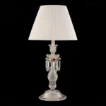 Vosges Crystal 1-Light Table Lamp, 28" in polished chrome