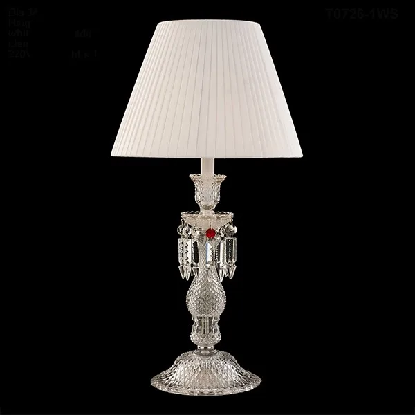Vosges Crystal 1-Light Table Lamp, 28" in polished chrome