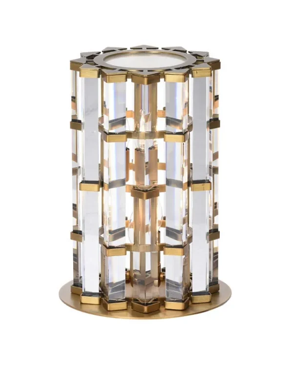 Nuée Crystal Table Lamp, 16" in gold