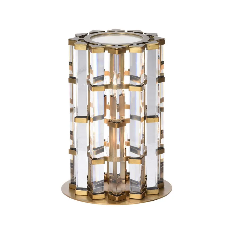 Nuée Crystal Table Lamp, 16" in gold
