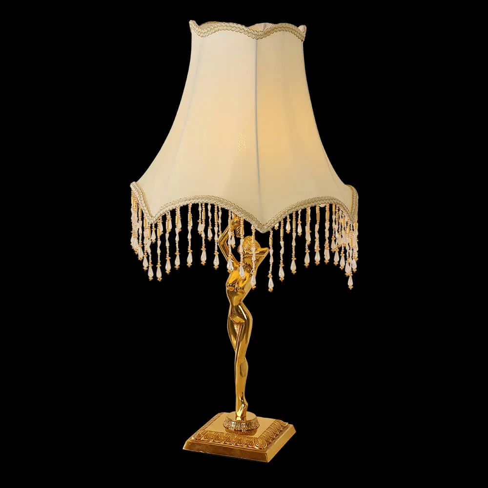 Neuilly Brass 1-Light Table Lamp II, 30" in Antique Brass in antique brass