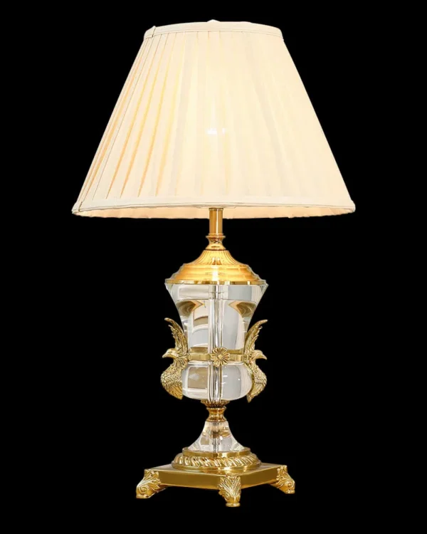 Neuilly Glass 1-Light Table Lamp, 26" in Antique Brass in antique brass