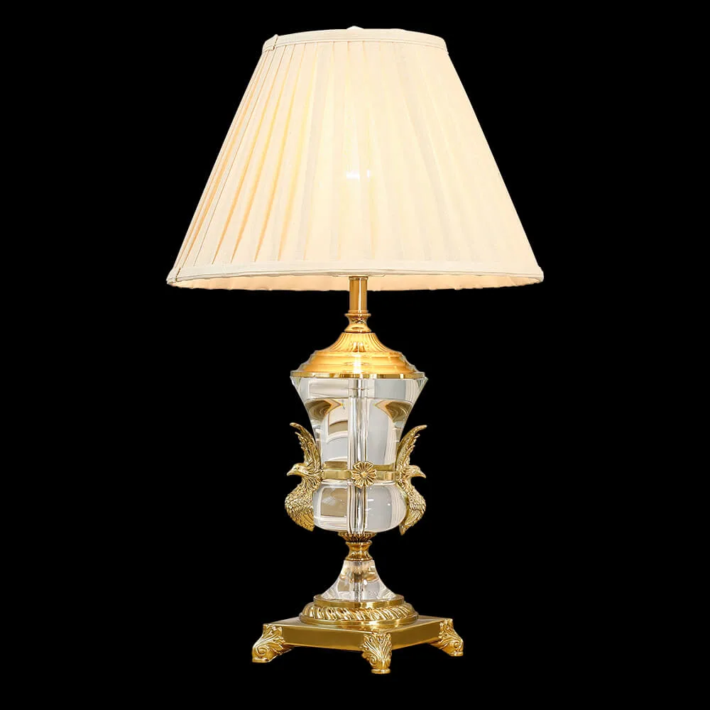 Neuilly Glass 1-Light Table Lamp, 26" in Antique Brass in antique brass