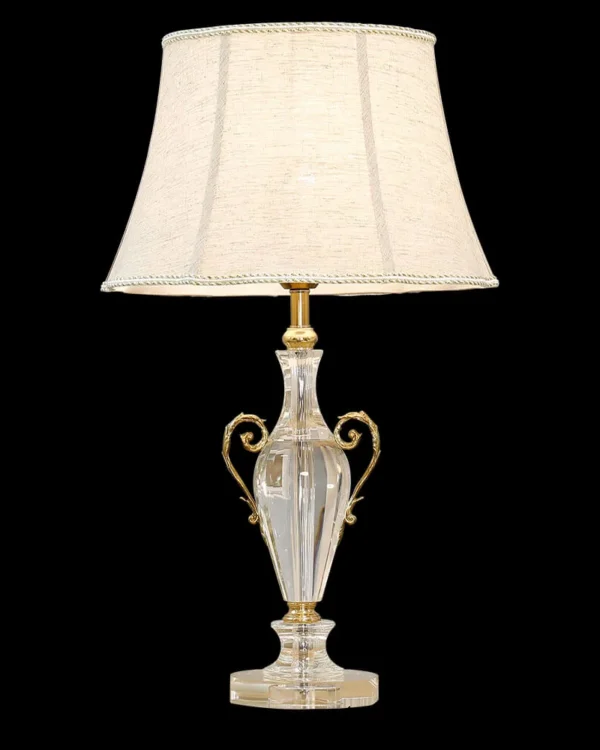 Neuilly Glass 1-Light Table Lamp II, 26" in Antique Brass in antique brass