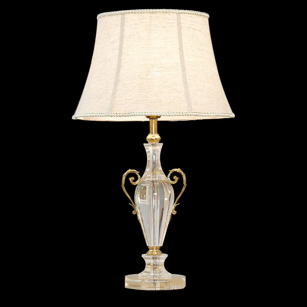 Neuilly Glass 1-Light Table Lamp II, 26" in Antique Brass in antique brass