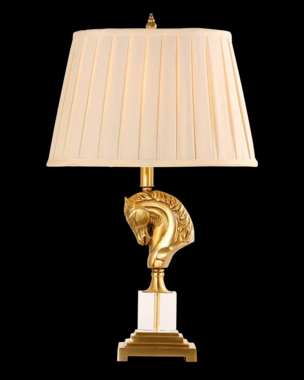 Neuilly Brass Table Lamp, 26" in antique brass