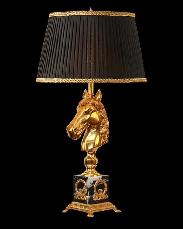 Neuilly Brass Table Lamp, 33" in antique brass