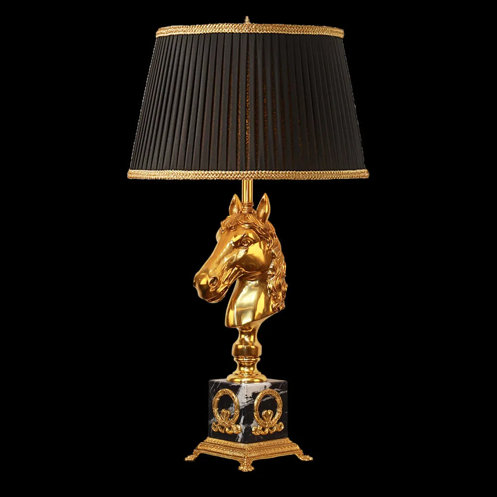 Neuilly Brass Table Lamp, 33" in antique brass