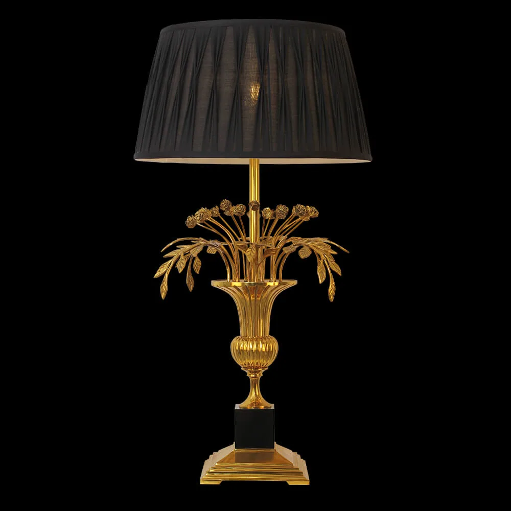 Neuilly Brass Table Lamp, 35" in antique brass