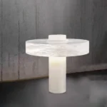 Brume Alabaster Table Lamp, 14"