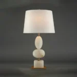 Écume Alabaster Table Lamp, 28"