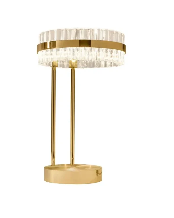 Anneau Ring Glass Table Lamp, 26" in Gold in gold