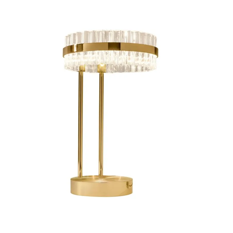 Anneau Ring Glass Table Lamp, 26" in Gold in gold
