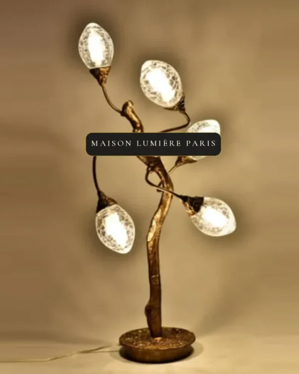 Cercle Brass 5-Light Table Lamp, 26" in gold