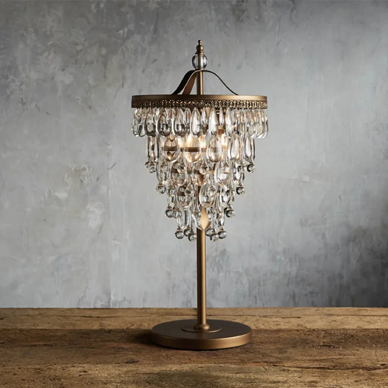 Laiton Glass Table Lamp, 29" in gold