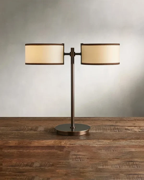 Laiton Table Lamp, 19" in light bronze