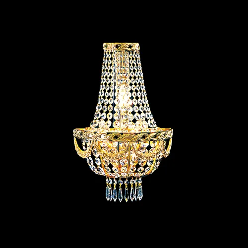 Duphot Crystal Wall Sconce, 3-Light in gold