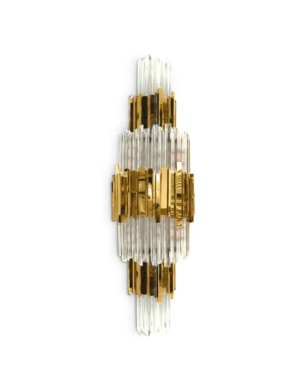 Marly Glass Wall Sconce, 7-Light in gold
