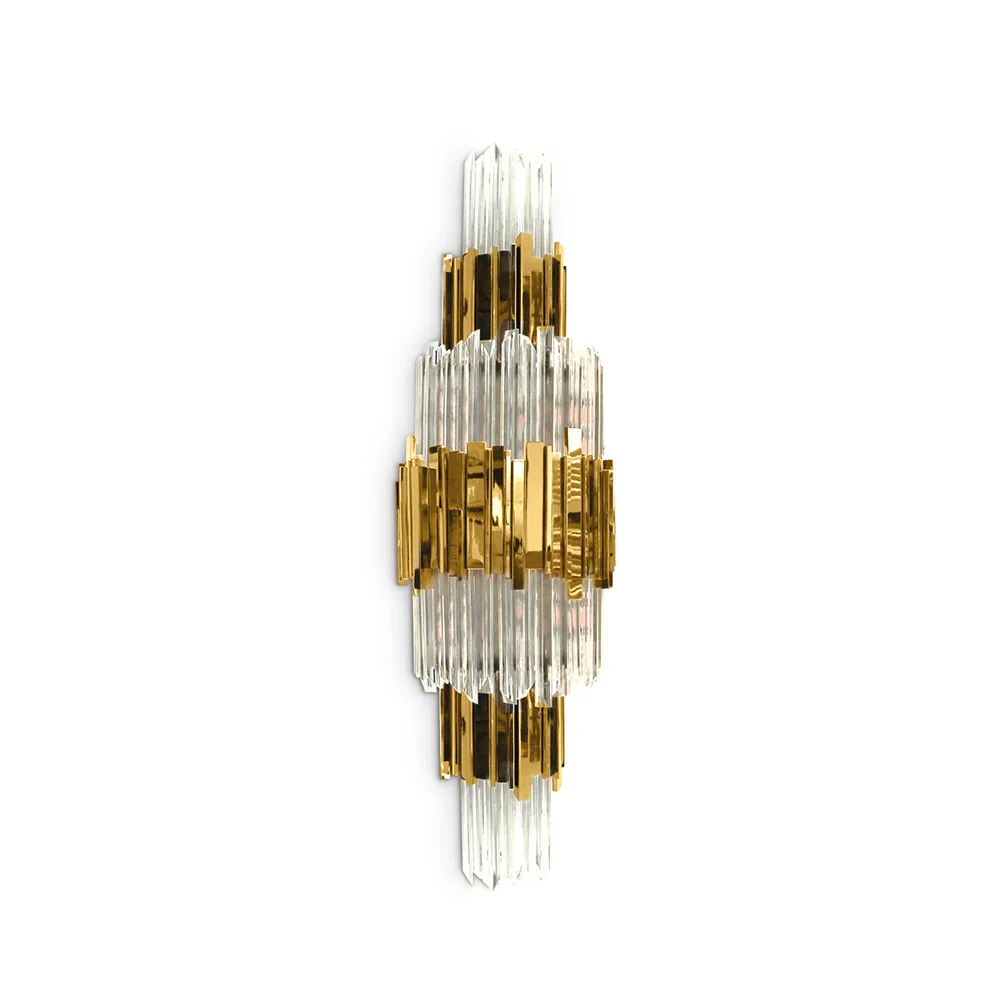 Marly Glass Wall Sconce, 7-Light in gold