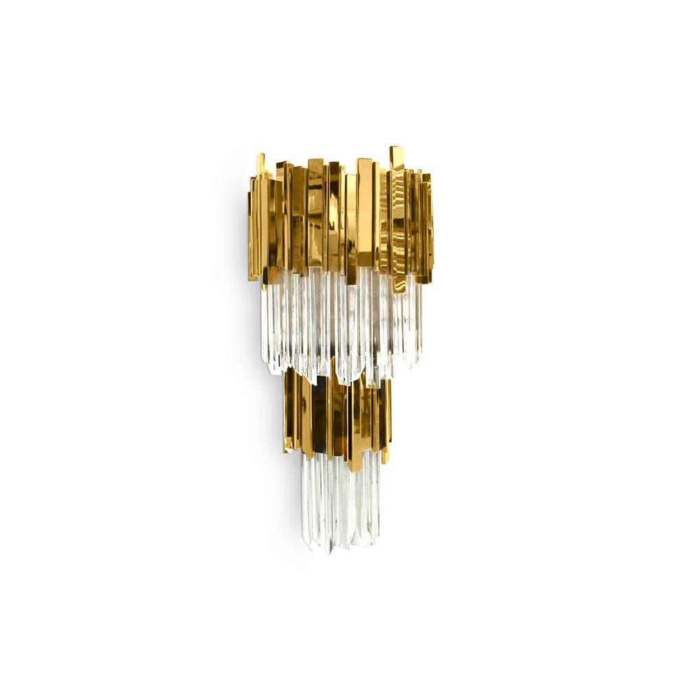 Marly Glass Wall Sconce, 5-Light in gold
