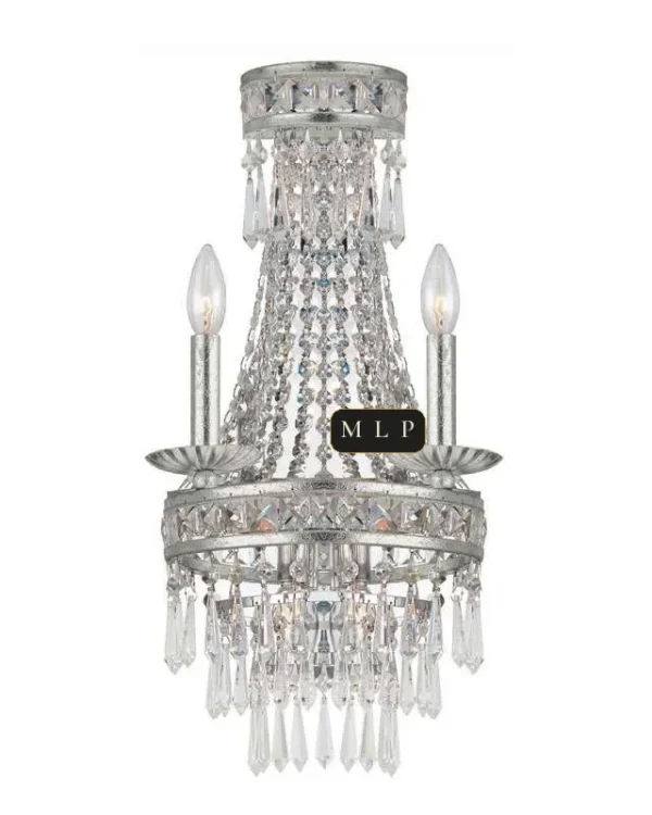 Schönbrunn Crystal Wall Sconce, 5-Light in polished chrome