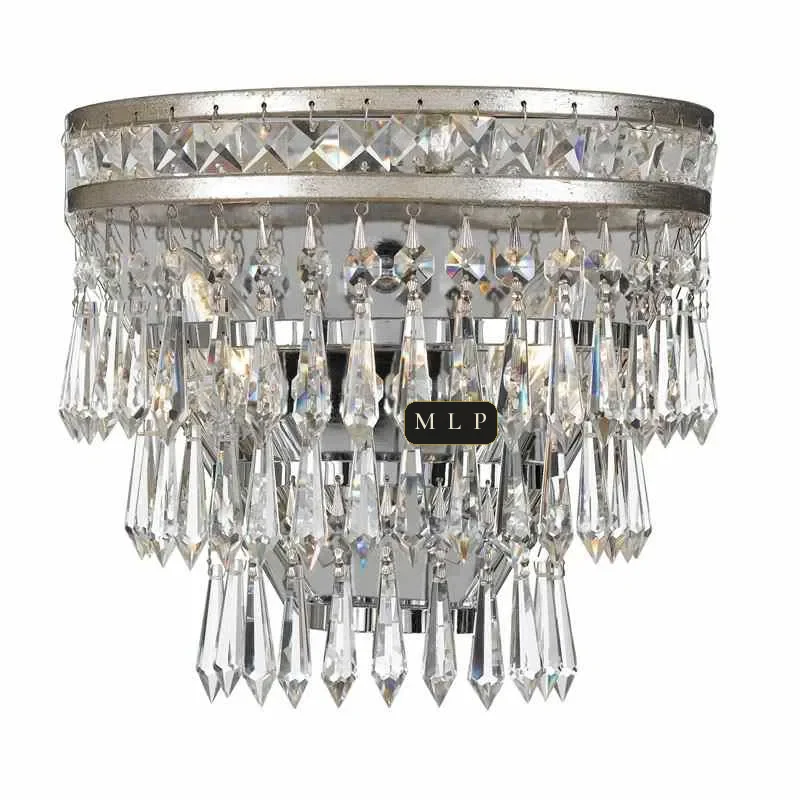 Schönbrunn Crystal Wall Sconce, 2-Light, 11" H in polished chrome