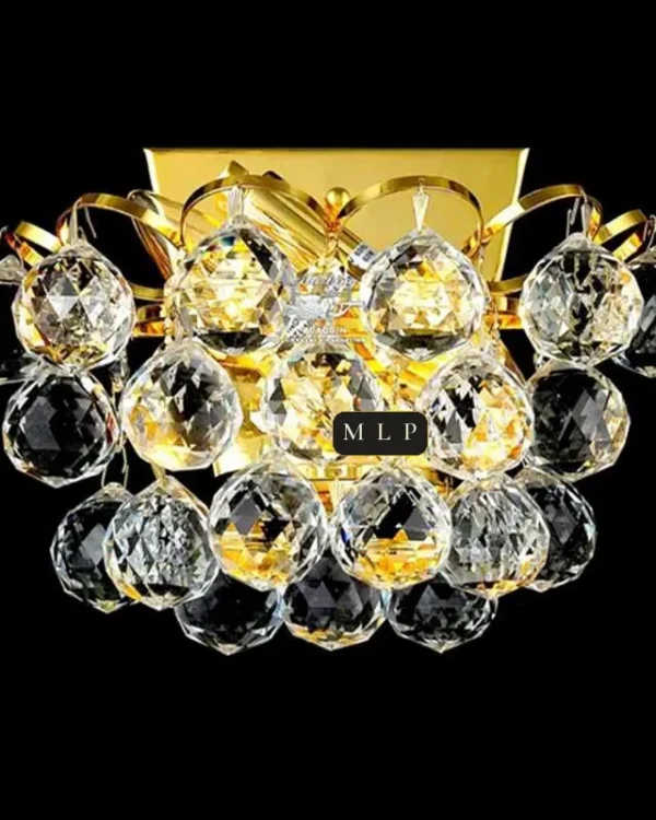 Schönbrunn Crystal Wall Sconce, 1-Light, 9" H in gold