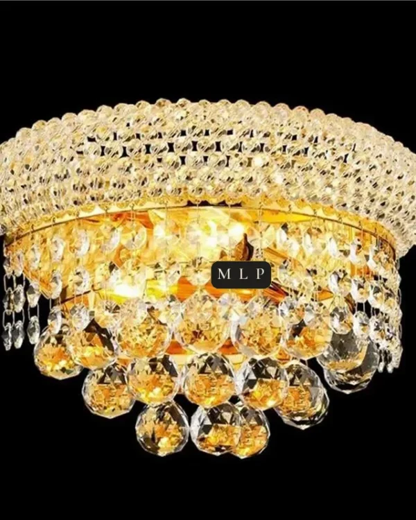Schönbrunn Crystal Wall Sconce III, 2-Light, 6" H in Gold in gold