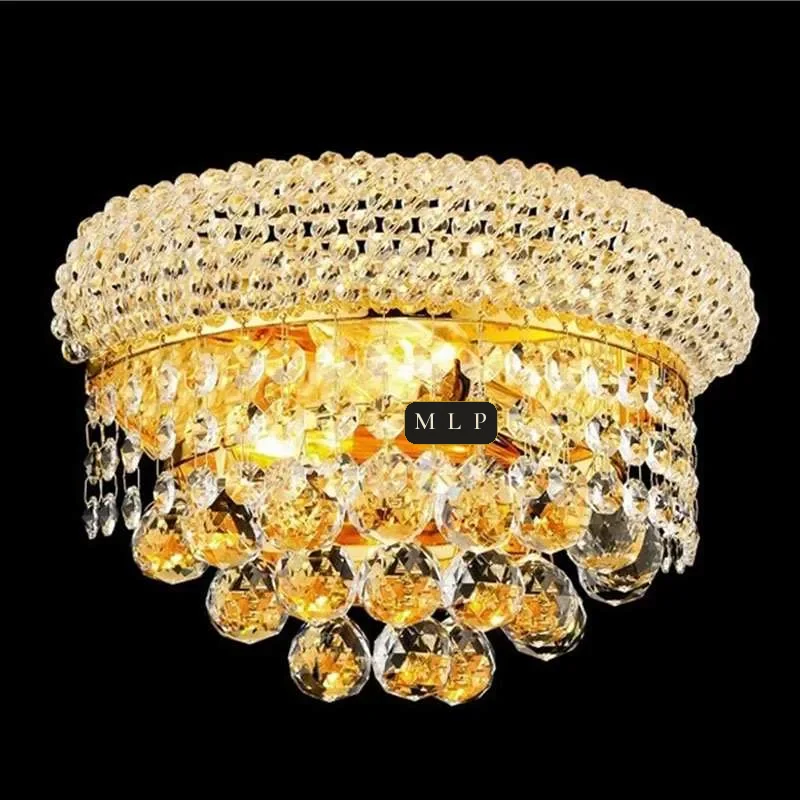 Schönbrunn Crystal Wall Sconce III, 2-Light, 6" H in Gold in gold