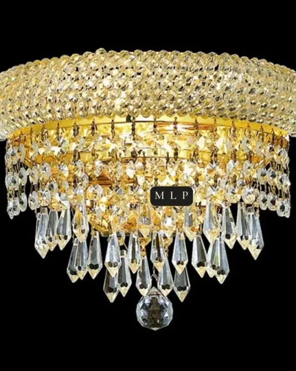 Schönbrunn Crystal Wall Sconce II, 2-Light, 6" H in Gold in gold
