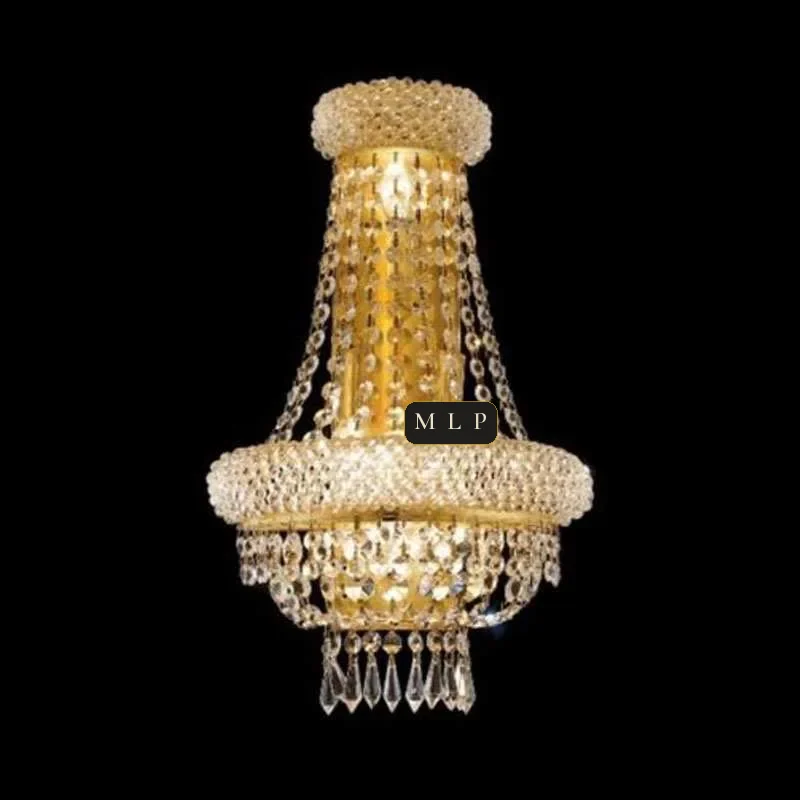 Schönbrunn Crystal Wall Sconce, 3-Light, 18" H in Gold in gold