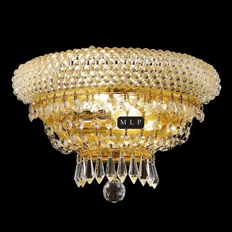 Schönbrunn Crystal Wall Sconce, 2-Light, 6" H in Gold in gold
