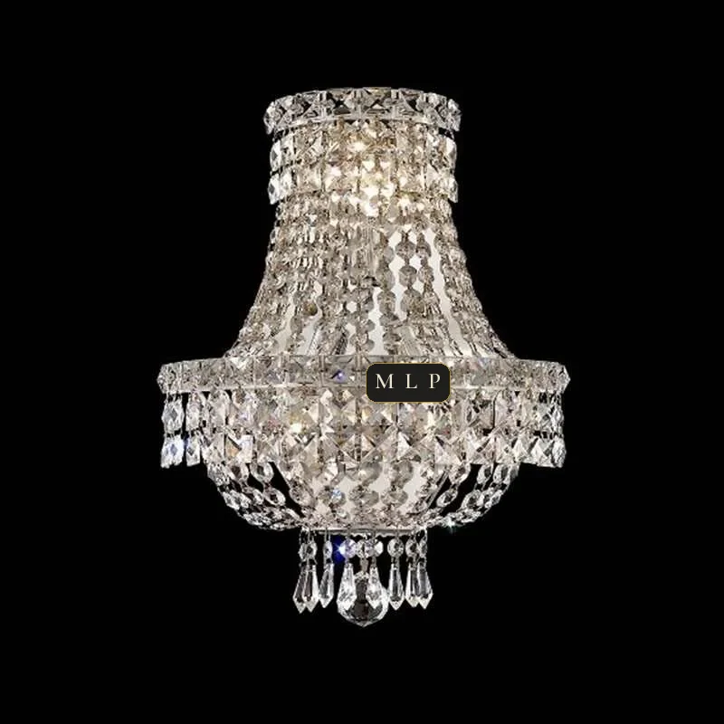 Schönbrunn Crystal Wall Sconce III, 3-Light, 17" H in Gold in gold