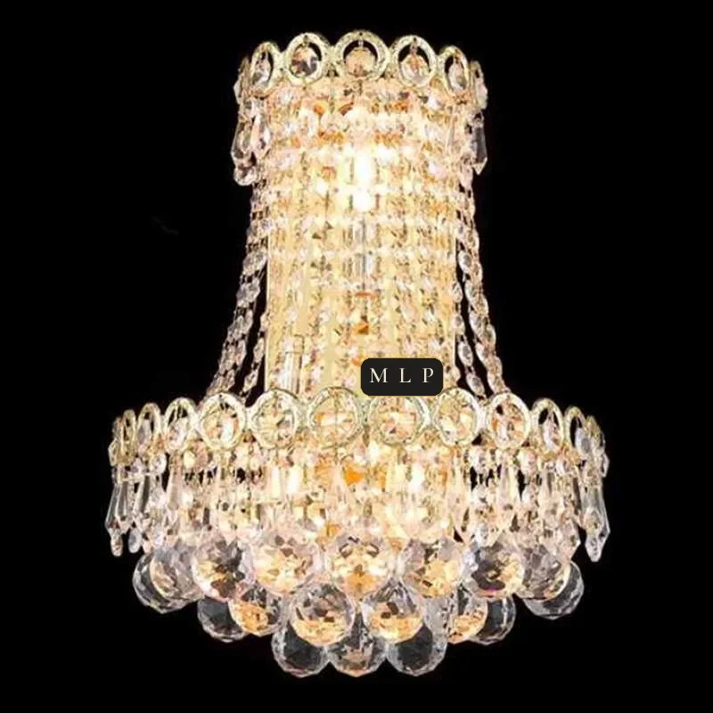 Schönbrunn Crystal Wall Sconce, 3-Light, 17" H in Gold in gold