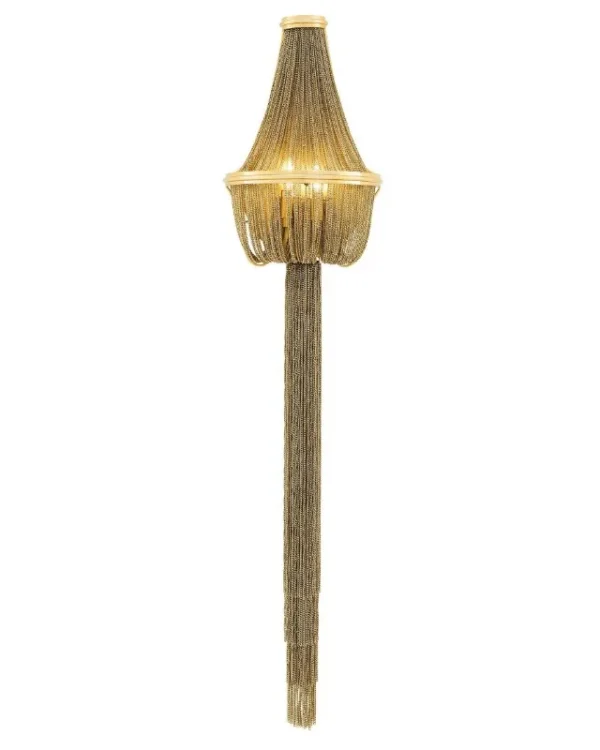 Vendôme Linear Iron Wall Sconce, 2-Light in gold