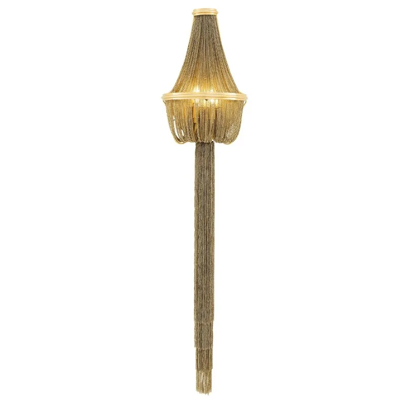 Vendôme Linear Iron Wall Sconce, 2-Light in gold