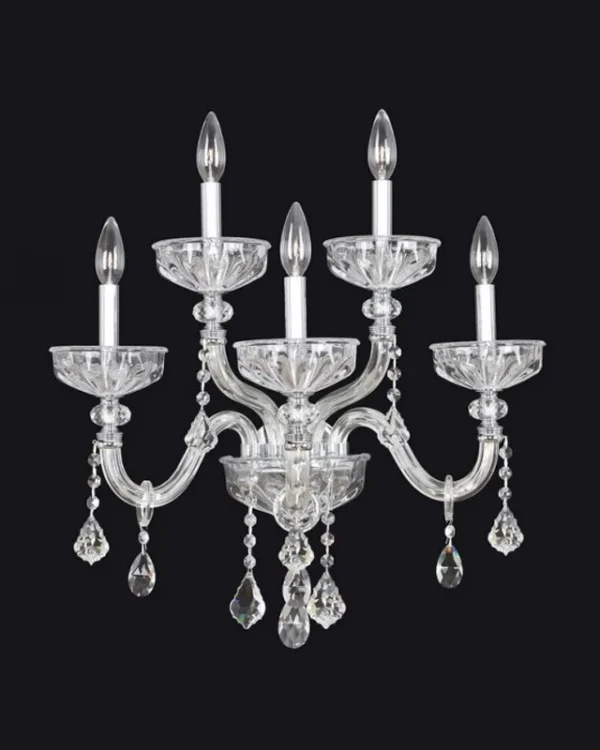 Noblesse Maria Theresa Wall Sconce, 5-Light in polished chrome