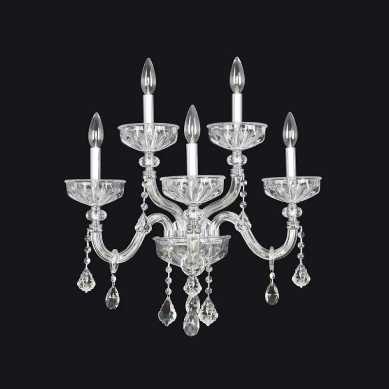 Noblesse Maria Theresa Wall Sconce, 5-Light in polished chrome