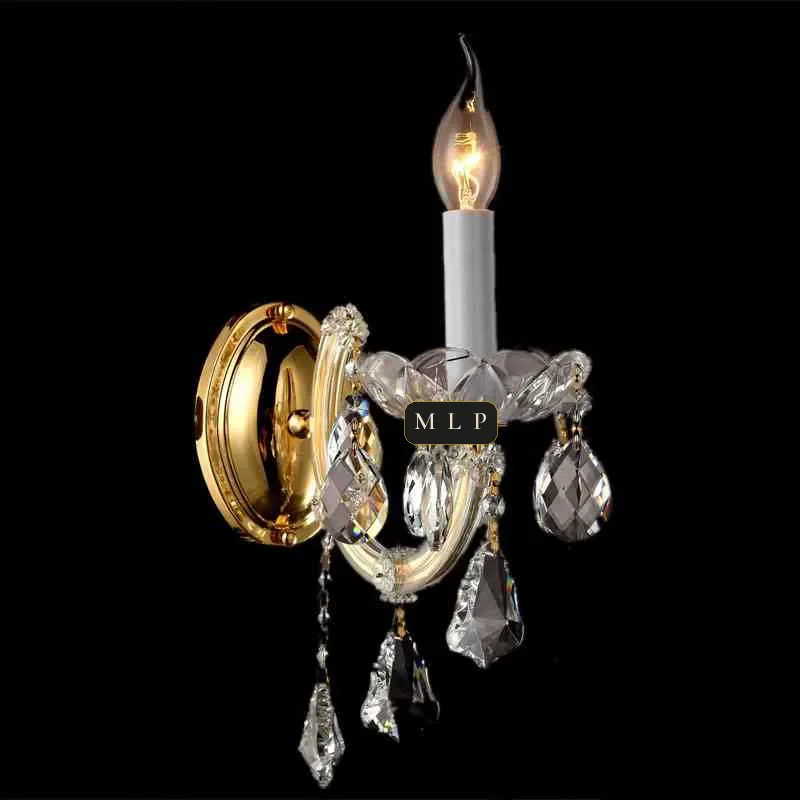 Schönbrunn Maria Theresa Wall Sconce II, 1-Light, 12" H in Gold in gold