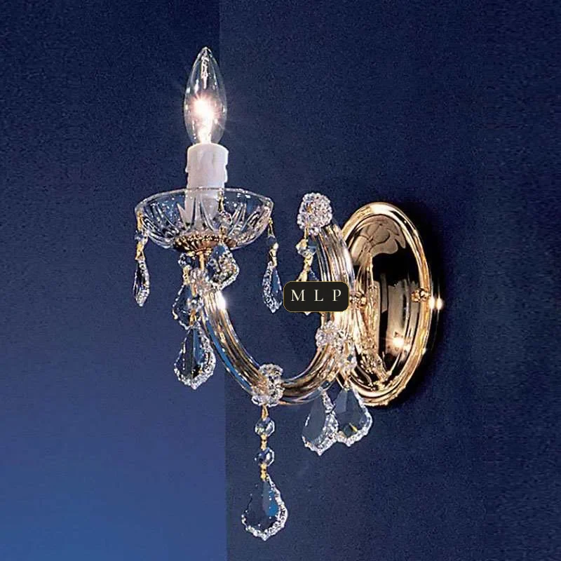 Schönbrunn Maria Theresa Wall Sconce, 1-Light, 9" H in Gold in gold
