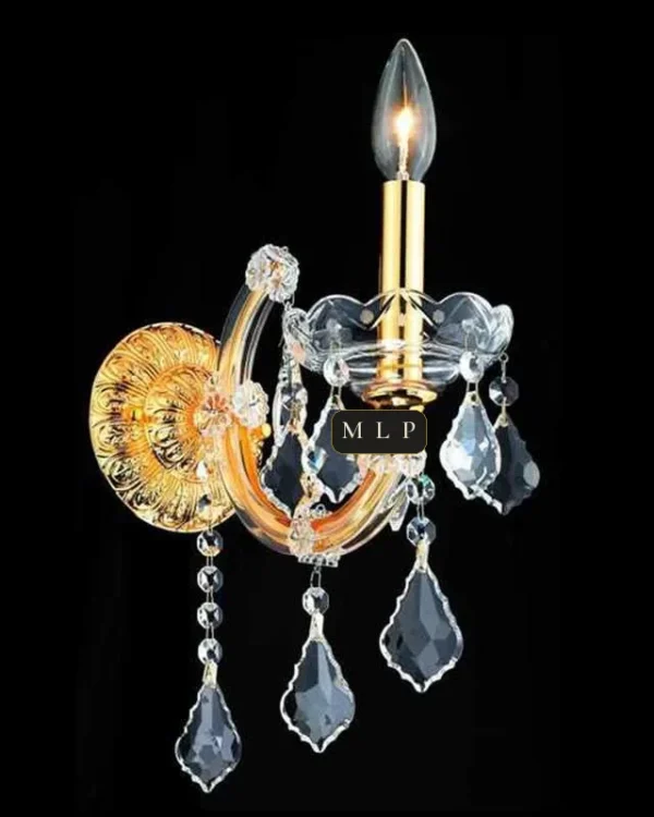 Schönbrunn Maria Theresa Wall Sconce, 1-Light, 12" H in Gold in gold