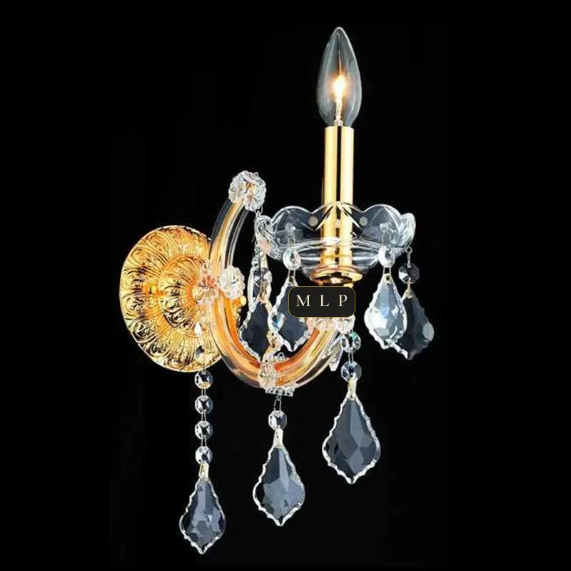 Schönbrunn Maria Theresa Wall Sconce, 1-Light, 12" H in Gold in gold