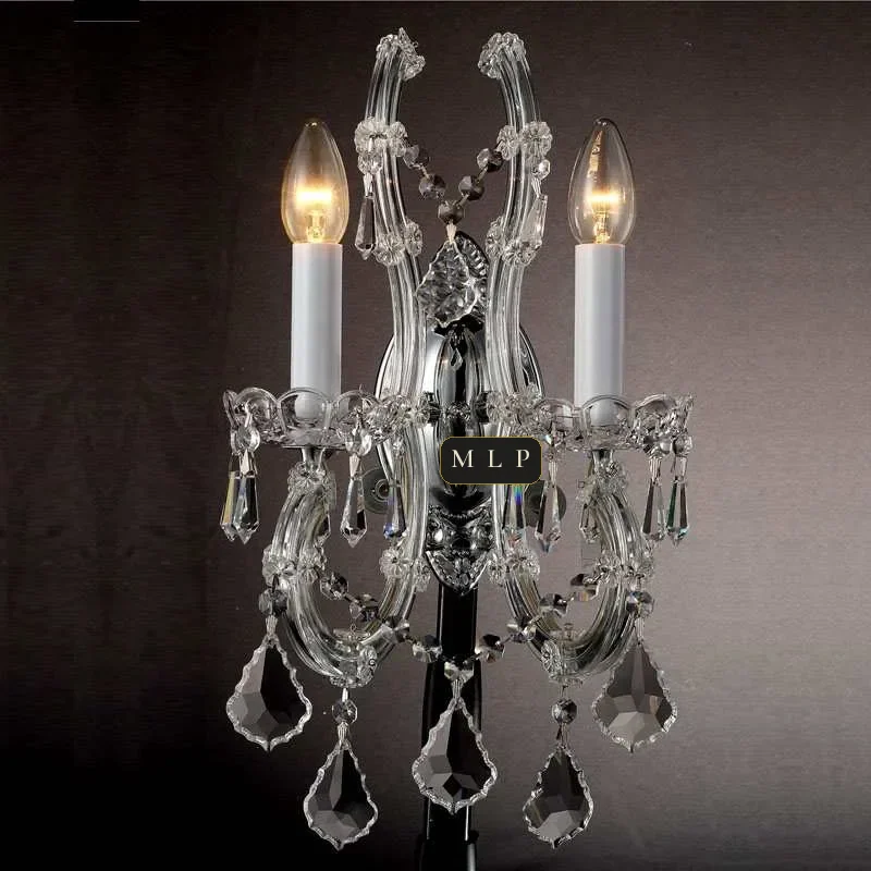 Schönbrunn Maria Theresa Wall Sconce, 2-Light, 18" H in polished chrome