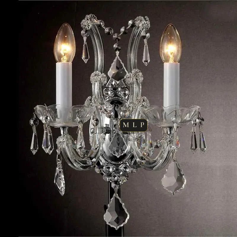 Schönbrunn Maria Theresa Wall Sconce, 2-Light, 15" H in Polished Chrome in polished chrome