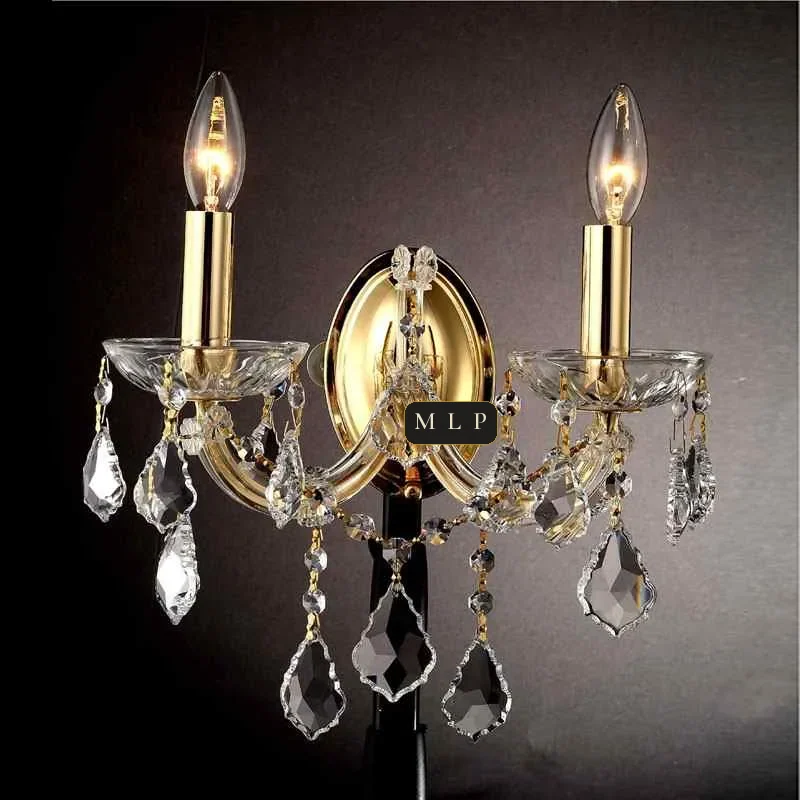 Schönbrunn Maria Theresa Wall Sconce, 2-Light, 15" H in Gold in gold