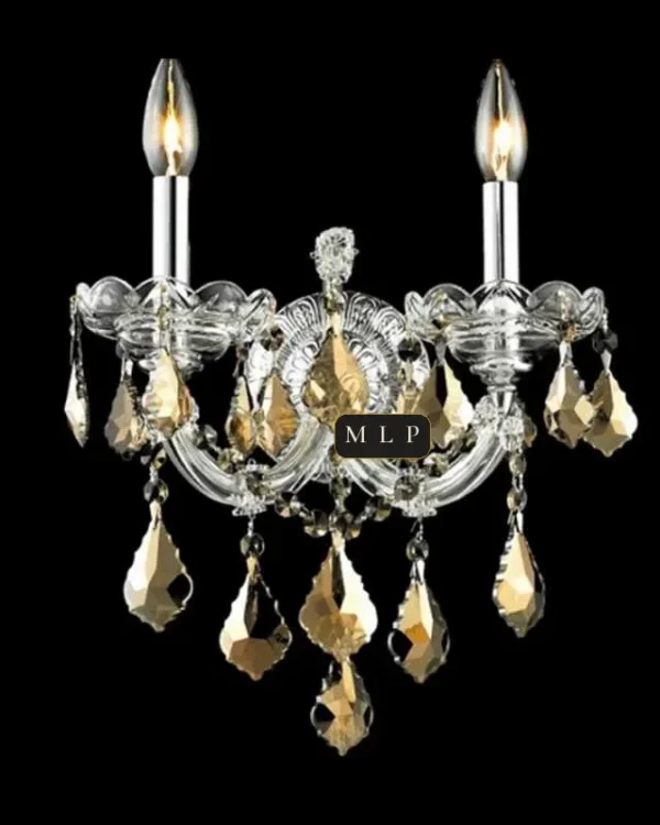 Schönbrunn Maria Theresa Wall Sconce, 2-Light, 16" H in Polished Chrome in polished chrome