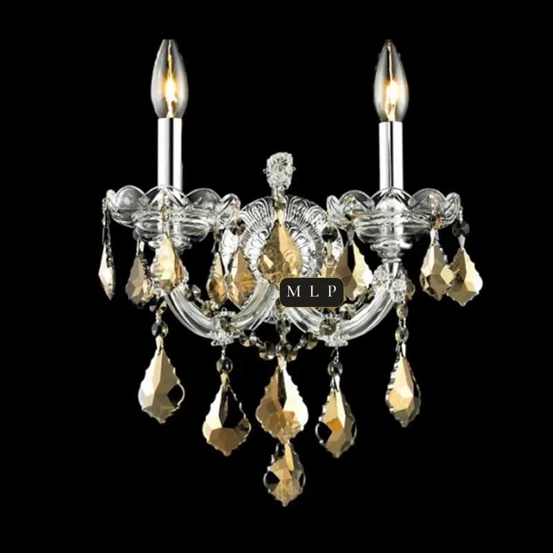 Schönbrunn Maria Theresa Wall Sconce, 2-Light, 16" H in Polished Chrome in polished chrome